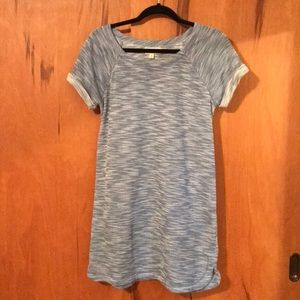 Blue terry cloth dress